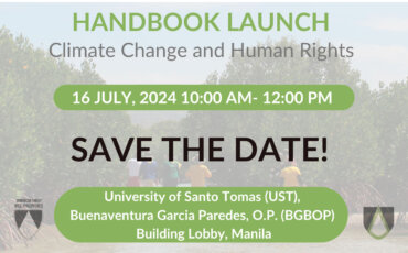 Lanzamiento del manual sobre cambio climático y educación en derechos humanos para jóvenes en Filipinas