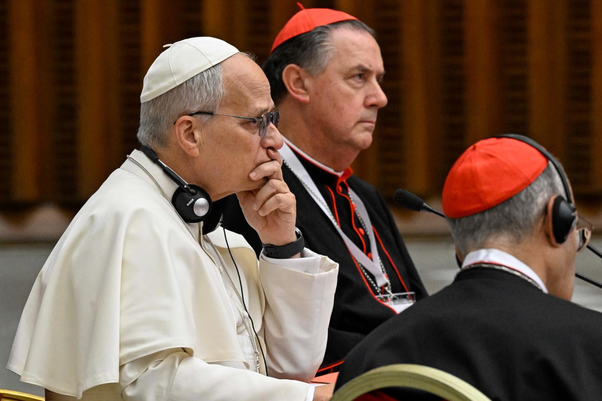 Pope Leo listening